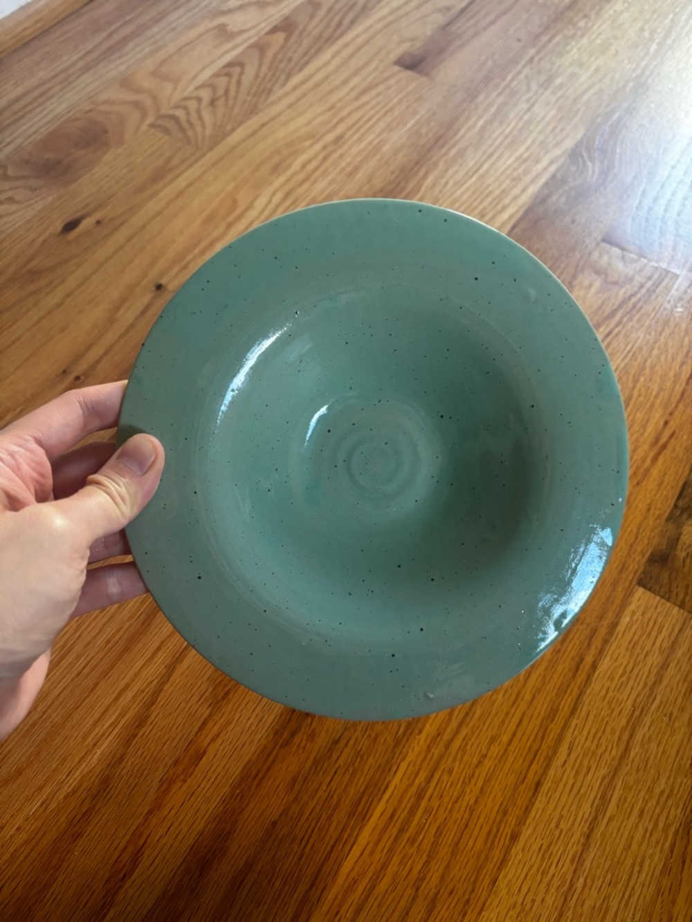 Speckled Ceramic trinket dish - mint Green